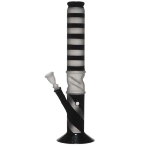 Bong Cristal Negro Rayado 45cm