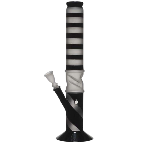 Bong Cristal Negro Rayado 45cm
