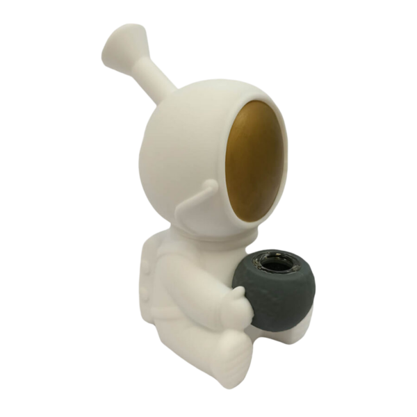 Bong de Silicona Astronauta Blanco 15cm - Imagen 2