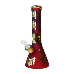 Bong cristal grueso Bee Hexagon