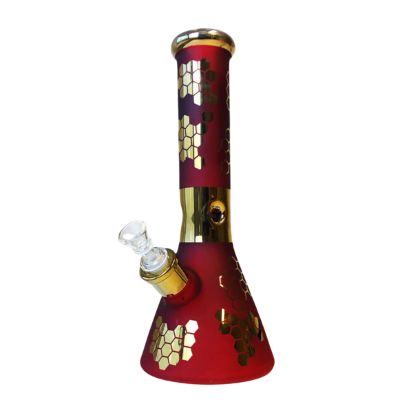 Bong cristal grueso Bee Hexagon