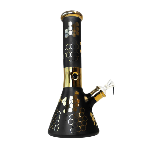Bong cristal grueso Bee Hexagon - Imagen 4