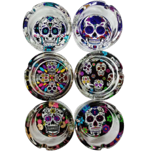 Cenicero Cristal Calaveras Mexicanas